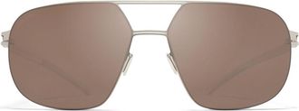 Mykita Angus Polarized 459 Mens Sunglasses Silver Size 56
