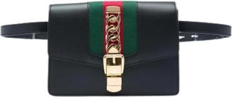 Gucci Pre-owned Vintage Belt Bag - Dames - Vintage Heuptassen - Zwart - ONE Size - Leer - Vintage