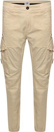 C.P. Company Mens Sateen Stretch Cargo Lens Pants in White Cotton - Size X-Large