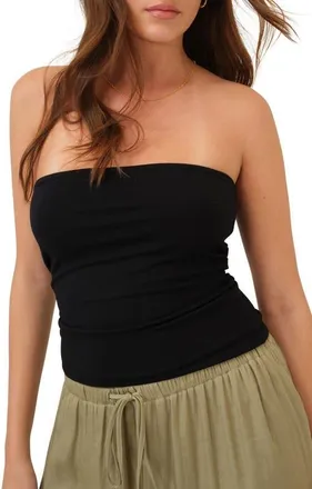 Nobody's Child Stretch Jersey Bandeau Top in Black at Nordstrom, Size X-Large