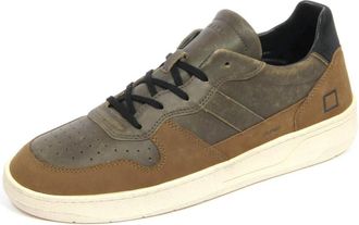 D.A.T.E. Vintage Court 2.0 Groene Schoenen - Heren - Sneakers - Groen - 45 EU - Schoenen