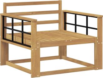 vidaXL Sof&aacute; Intermedio De Exterior Madera De Acacia S&oacute;lida Blanco Vidaxl