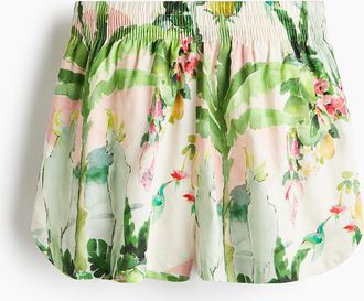 H&M Gemusterte Baumwollshorts - White