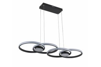 Reality Lampada A Sospensione Reality Audia Anelli Nera Led 48w