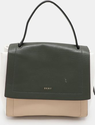 DKNY Dkny Tricolor Leather Top Handle Bag