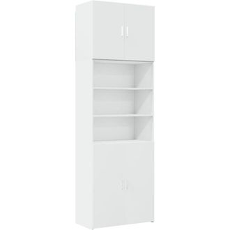 vidaXL Aparador Alto Madera De Ingenier&iacute;a Blanco 80x42,5x249 Cm Vidaxl