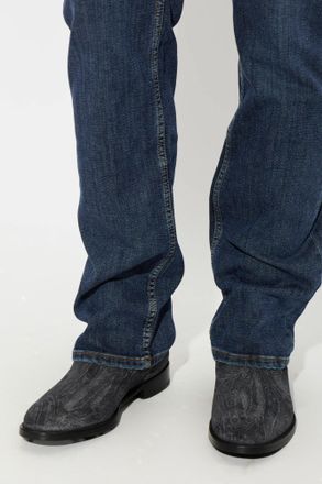 Etro Suede Chelsea Boots, Mens, Grey