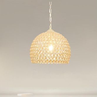 Trade Shop Trade Shop - Copy Of Lampadario Sospeso Cubo Cristalli Lampada Luce Led Attacco E27 Oro Quadrato 32309