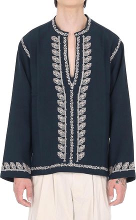 Isabel Marant Cizalie Embroidered Cotton Gauze Bohemian Blouse