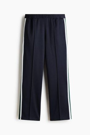 H&M Relaxed Fit Track Pants in Navy Blue/stripes at Nordstrom, Size Xx-Large