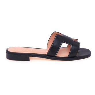 Paolo Ferrara Caprese Sandal - female - Paolo Ferrara - Sliders - Black - 3 UK - Shoes