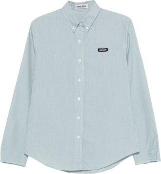 Miu Miu Check Pattern Poplin Shirt