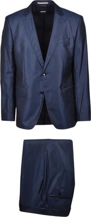 HUGO BOSS Heren, Pakken, Blauw, Maat: XL Zijde