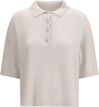 Allude Allude Beige Cashmere Poloshirt