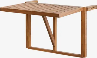 Sklum Tavolo Da Giardino Rettangolare 65x60 Cm Sospeso E Pieghevole In Legno Di Acacia Delawer Sklum