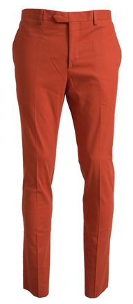 Bencivenga Mens Straight Leg Pants - Bronze Cotton - Size EU 46 (Mens)