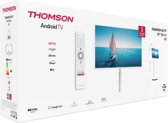 Thomson Go TV portatile 32 pollici bianco Smart TV Android batteria integrata 32HA4M44