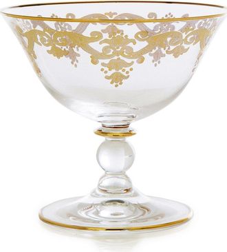 Alice Pazkus Serving Bowl With Rich 24K Gold Artwork