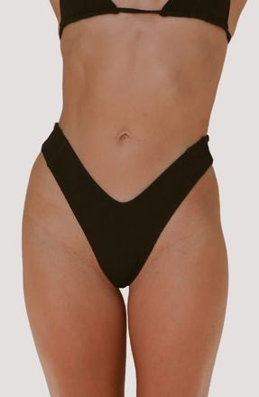 Stone Fox Swim Tucker Cheeky Bikini Bottoms in Stone Ripple at Nordstrom, Size X-Small