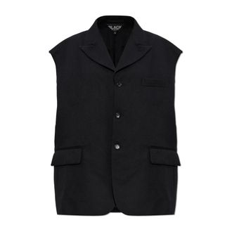 Comme Des Gar&ccedil;ons Vests, unisex, Black, Size: S Wool Vest