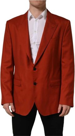 Dolce & Gabbana Single Breasted Blazer Jacket - male - Dolce & Gabbana - Blazers - Red - 4XL - Jackets