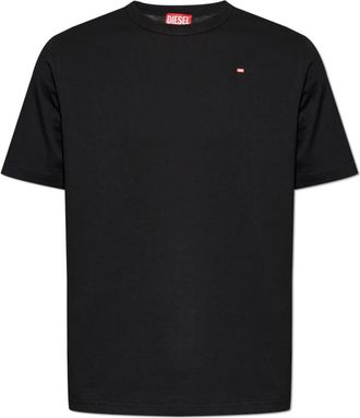 Diesel T-Adjust-Microdiv - Heren - T-shirts - Zwart - S - Katoen - Tops