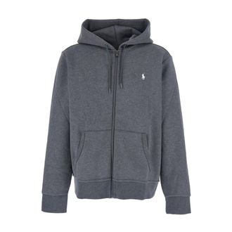 Polo Ralph Lauren Double-Knit Full-Zip Hoodie - Heren - Vesten met rits - Grijs - S - Katoen - Hoodies & sweatvesten