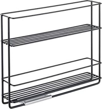 Metaltex Porta spezie Scorrevole, Nero, 28x22x6 cm - Metaltex