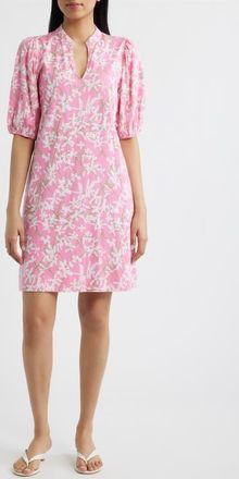 Lilly Pulitzer Carey Floral Print Minidress in Confetti Pink Liza Overprint at Nordstrom, Size X-Large