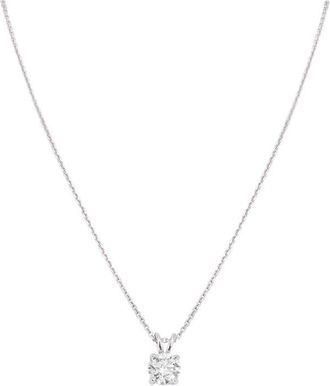 Bespoke 18ct white gold & white diamond pendant necklace 1.23ct