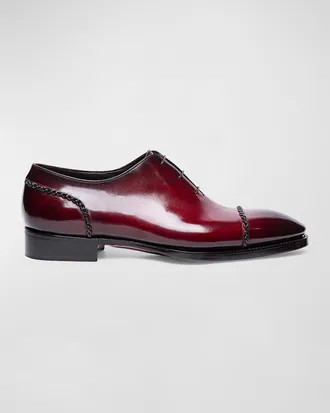 Santoni Men & apos;s Limited Edition Pierce Leather Oxfords