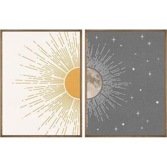 OEM Decoraci&oacute;n De Pared Estilo Boho Con Sol Y Luna, P&oacute;steres Celestiales, L&aacute;minas Modernas De Mediados De Siglo Para Arte De Pared, Decoraci&oacute;n De Pared Pa