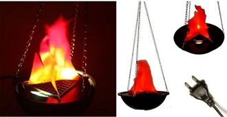 Trade Shop Trade Shop Traesio - Trade Shop - Lampada Luce Effetto Fuoco Fiamma Finta Schenografia Lampade a Sospensione Grand