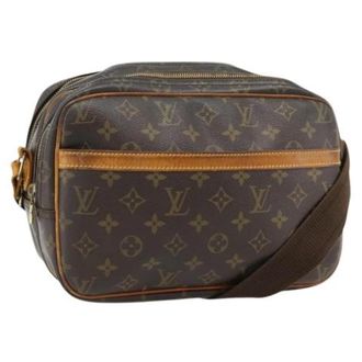 Louis Vuitton Pre-owned Vintage Monogram Canvas Shoulder Bag - Dames - Pre-owned - Bruin - Maat: ONE Size Leer