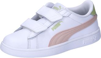 Puma Unisex Kids Smash 3.0 L V PS Sneaker, PUMA White-Island Pink-Pistachio Green, 11 UK Child