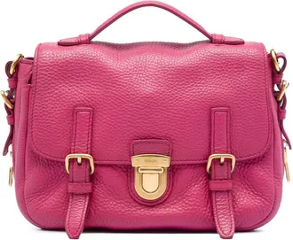 Prada Pre-owned Prada Vitello Daino Push Lock Double Buckle Messenger Bag Ladies 7JSG21W9DC0THPGS