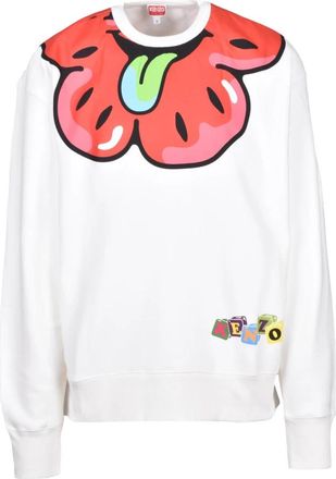 Kenzo Paris Sweatshirt 100% Katoen Model - Heren - Sweatshirts - Wit - L - Katoen - Hoodies & sweatvesten