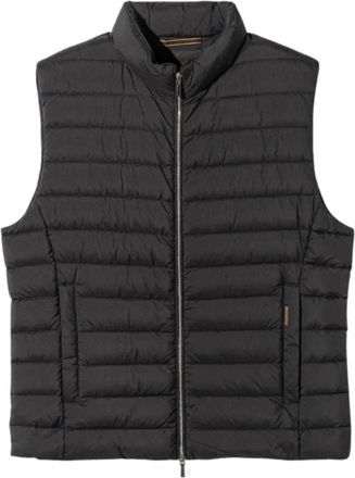 Moorer Mens Calaf Stand Collar Down Vest In Nero