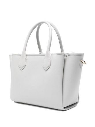 Emporio Armani Palmellato Leather Tote Bag - White