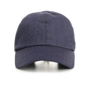 Fedeli Plain Linnen Hoed - Heren - Petten - Blauw - M - Linnen - Accessoires