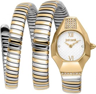 Just Cavalli Womens JC1L397M0065 Ladies Signature Snake Lunara Watch - Gold