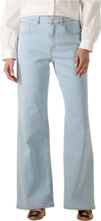 Another Label Jeans, Dames, Blauw, M, Denim, Wijde Denim Jeans