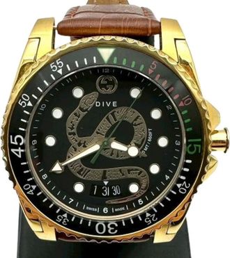 Gucci Pre-owned Watches, male, Black, Size: ONE SIZE Pre-owned Vintage Dive Wristwatch