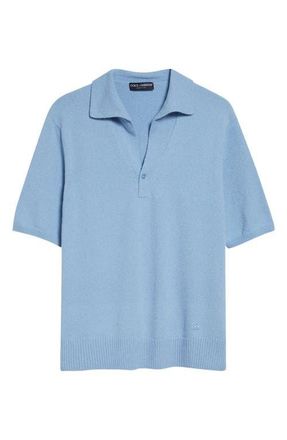 Dolce & Gabbana Terry Cloth Polo in B6227 Azzurro 6 at Nordstrom, Size 40 Us