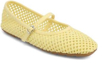 Mia Kora Mary Jane Flat in Yellow Wove at Nordstrom, Size 6.5