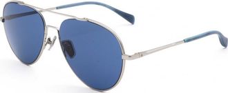 Rag & Bone Womens RNB1036-G-S-KB7-58 RNB1036 G S 58 KB7 Sunglasses - Metallic - One Size