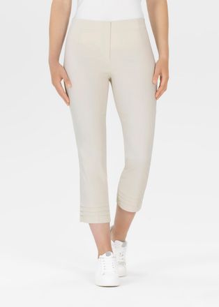 Stehmann 3/4-Hose STEHMANN Ina, Damen, Gr. 34, N-Gr, kalklight,1037, Web, Obermaterial: 65% Viskose, 30% Polyamid, 5% Elasthan, unifarben, regular fit 3/4-L&auml;ng
