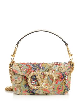 Valentino Garavani Locò Small Shoulder Bag With Crystals Shoulder Bags Multicolor-Donna