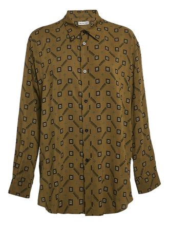Balenciaga Blouse met geometrische print - Groen