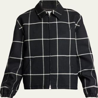 Courr&egrave;ges Checked Bomber Jacket